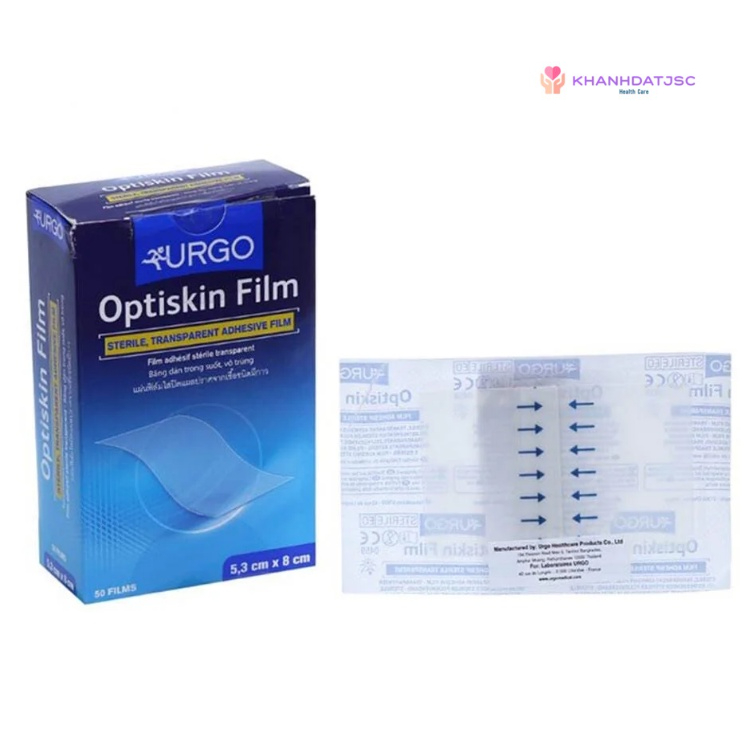 Băng vô trùng trong suốt, không thấm nước Urgo Optiskin Film 53 x 80mm