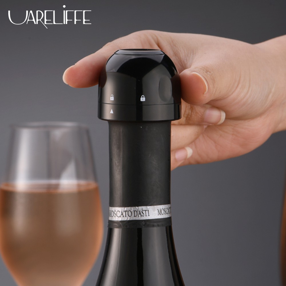 Nút đậy miệng chai rượu có ga UARELIFFE thiết kế mini tiện lợi cho nhà bếp