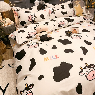 chăn ga💖FREESHIP💖bộ chăn ga 3 món họa tiết bò lục lặc CHANGA7YUJ212 set bao gồm 1 chăn 1 ga 2 gối 1 gối ôm | BigBuy360 - bigbuy360.vn