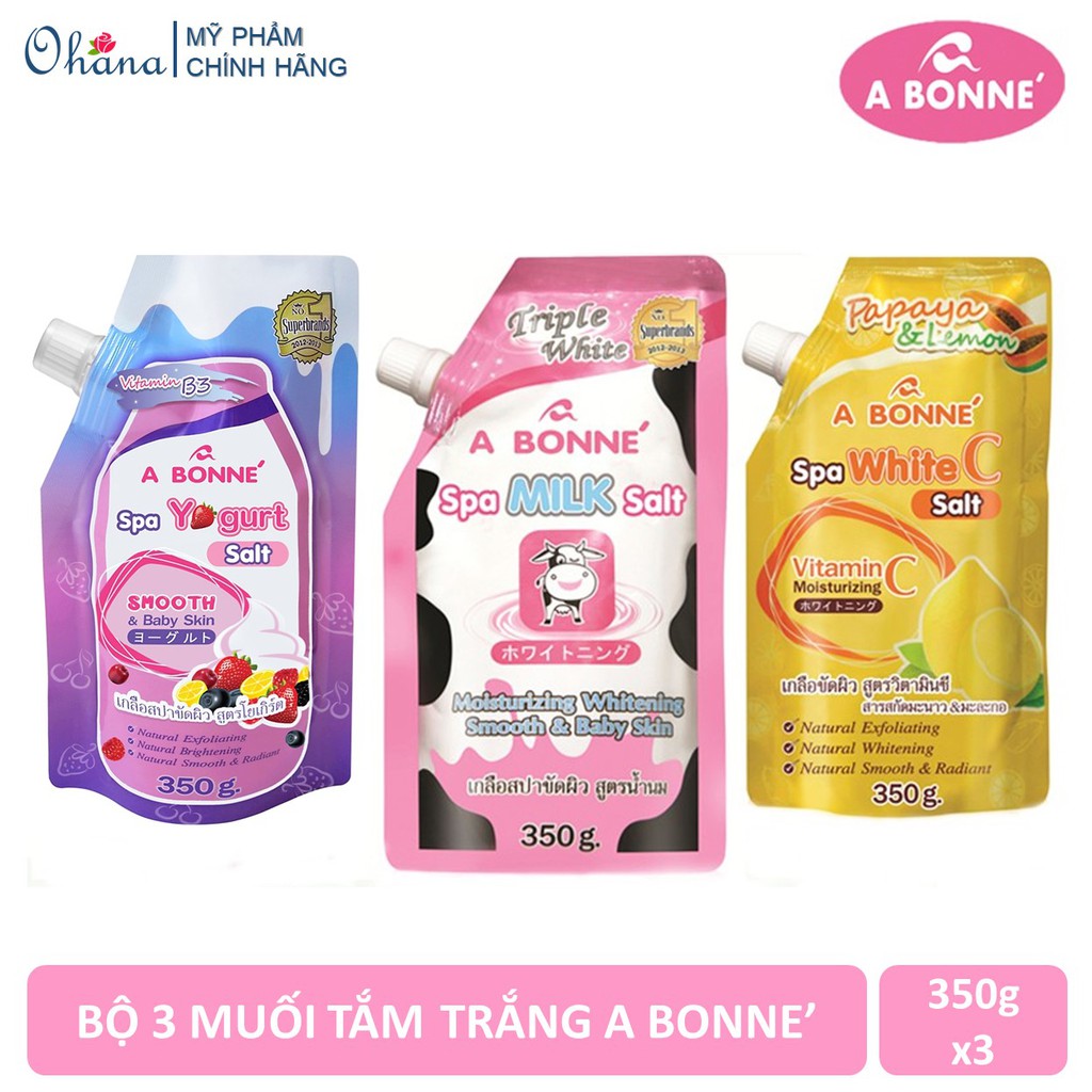 Muối tắm Sữa Bò Spa A Bonne' (350G) có vòi - Chính hãng