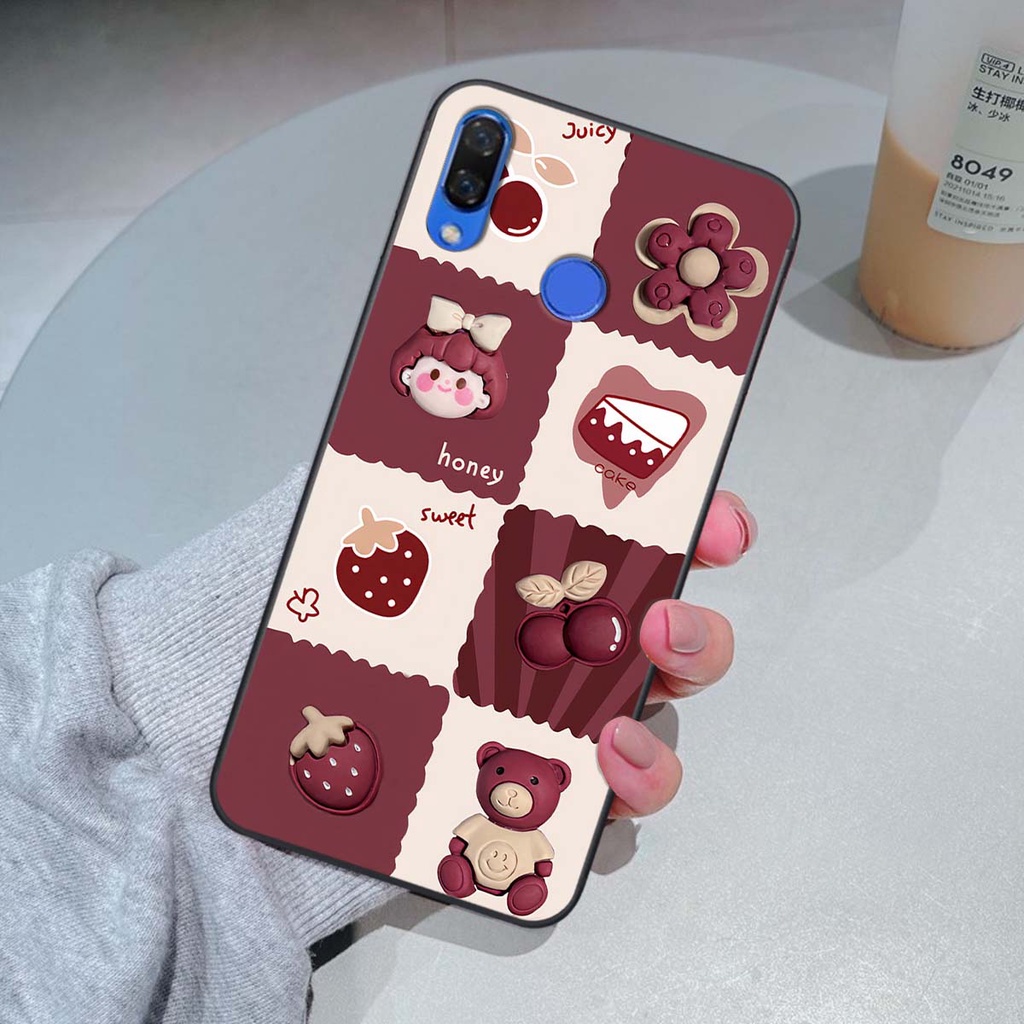 Ốp Huawei Nova 3 / Nova 3i in hình trái tim, caro kẹo ngọt đầy cá tính siêu đẹp siêu chất