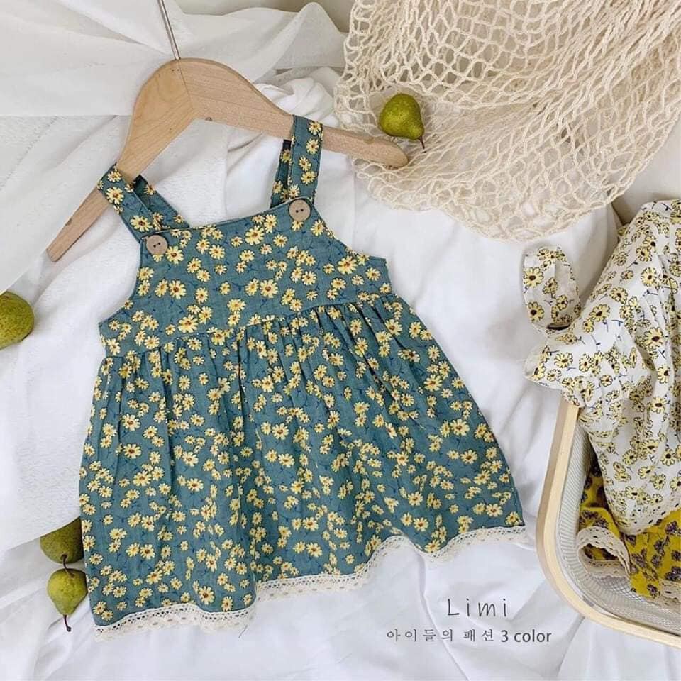 Váy đũi 2 dây hoa cúc