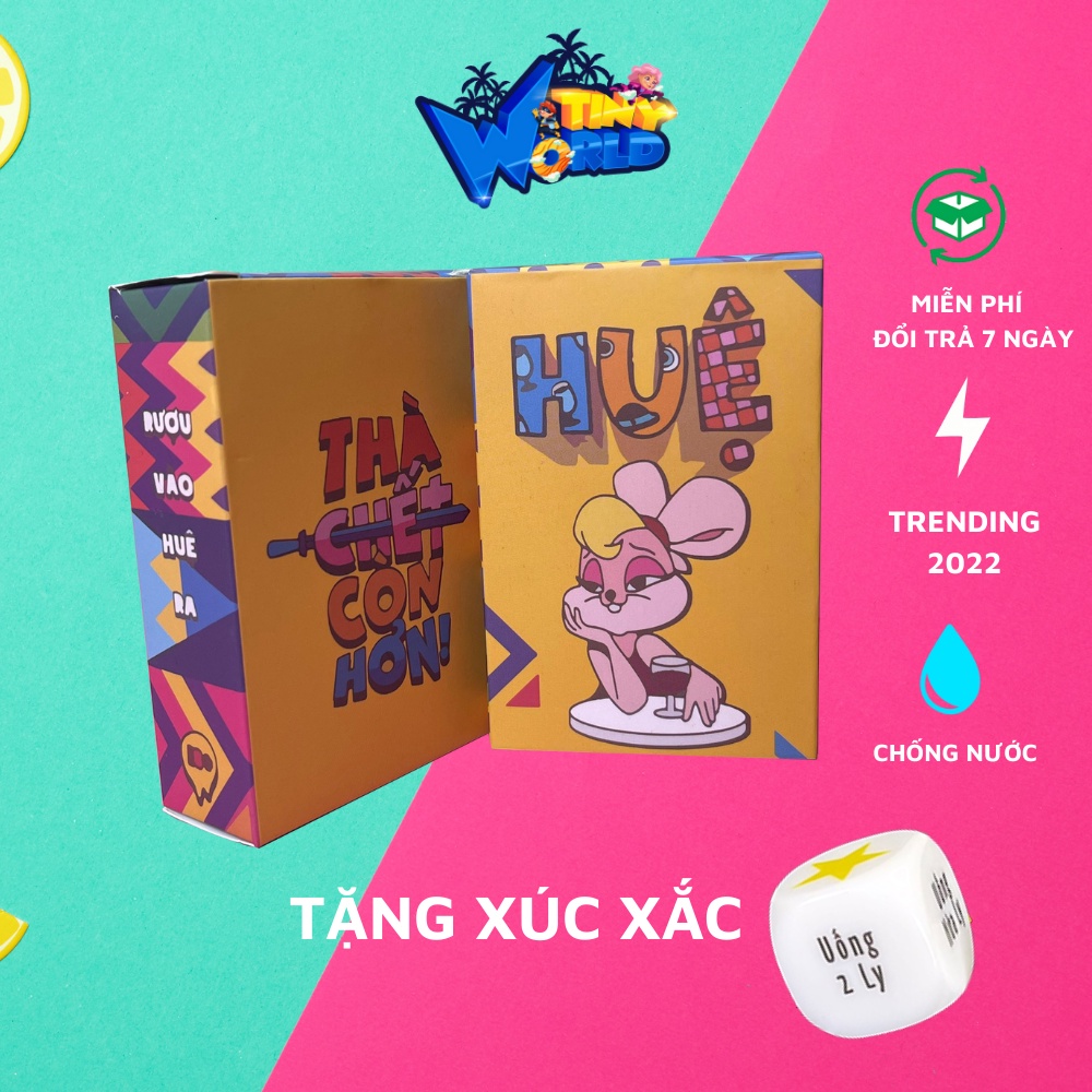Bộ bài Drinking Game "HUỆ" bản đặc biệt TCCH hot trend cho nhóm bạn tụ tập liên hoan ăn nhậu uống rượu bia cực vui