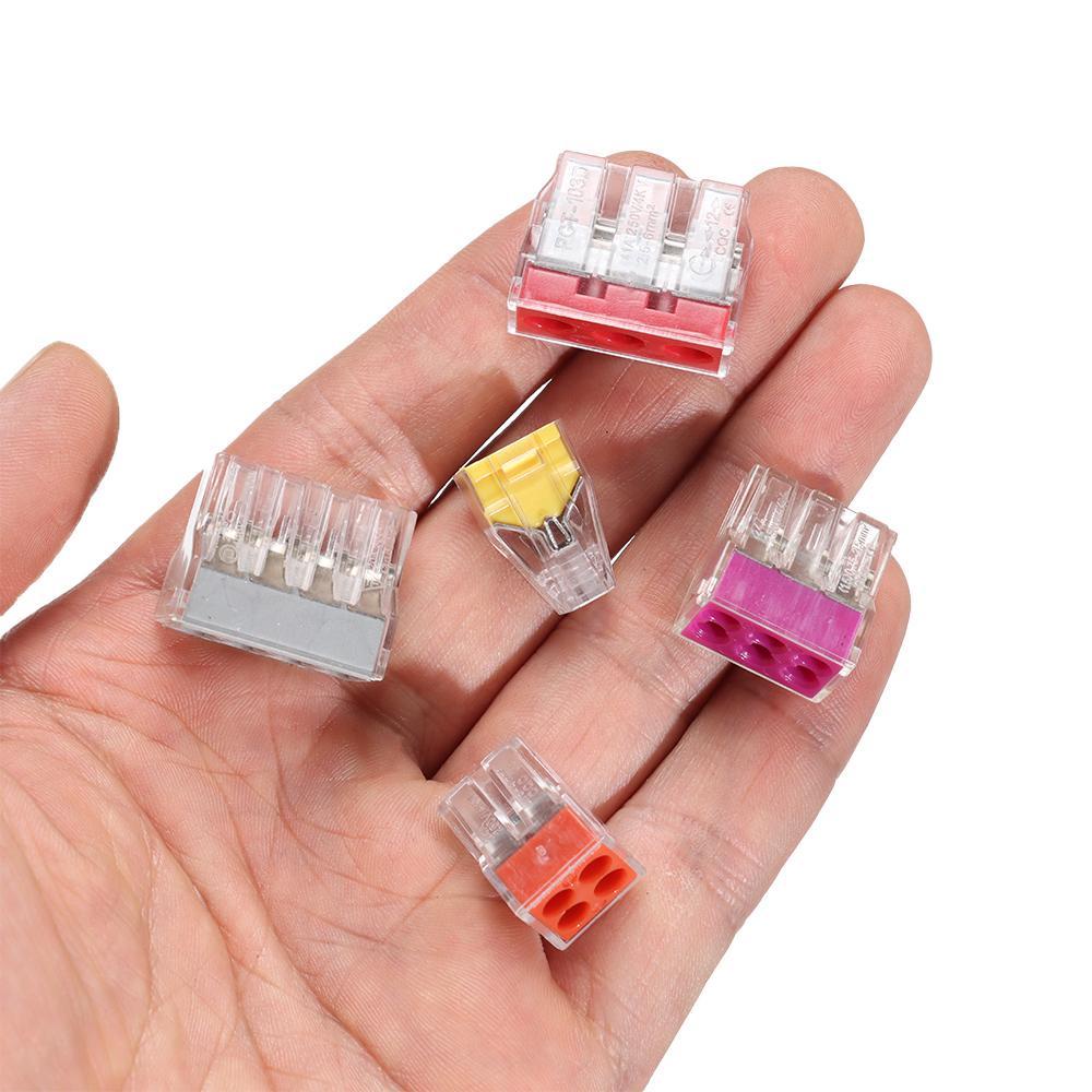 Set 10 Khối Đấu Nối Dây Điện Đầu Cuối Dạng Nhấn Bền Bỉ Nhỏ Gọn Dành Cho Junction Box