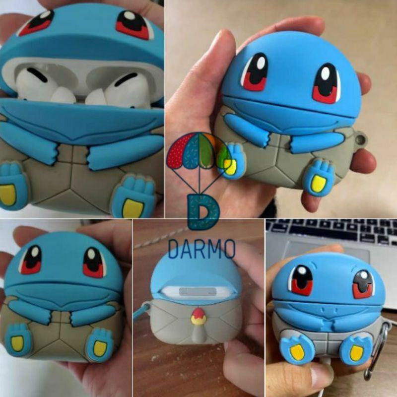 Case bảo vệ Airpods Pro/1/2/ Huawei Freebuds 3 adventure time/ squirtel rùa xanh da trời/ digivice