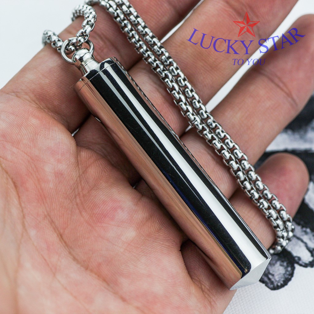 Dây chuyền nam trụ rỗng lớn 6,3cm thời trang độc đáo