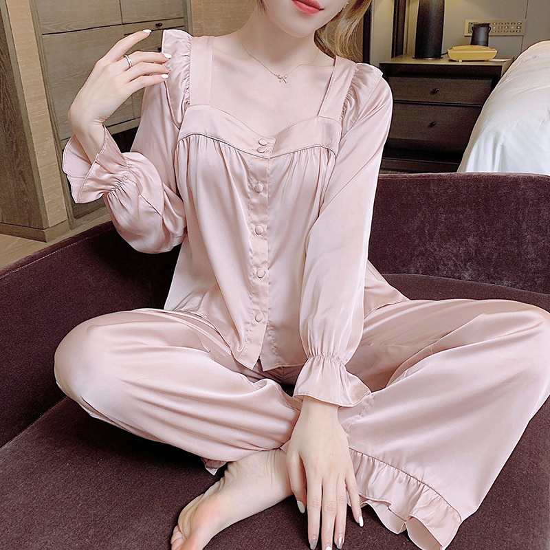 Pijama Dài Tay -SAQ230 LỤA QUẢNG CHÂU ĐẸP