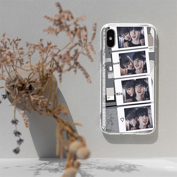 Ốp đt Kookmin collage cho iPhone12 promaxXS XR nữ 8plus mềm 7Plus X XR Xs Max 6 6s BLUYMIN0038