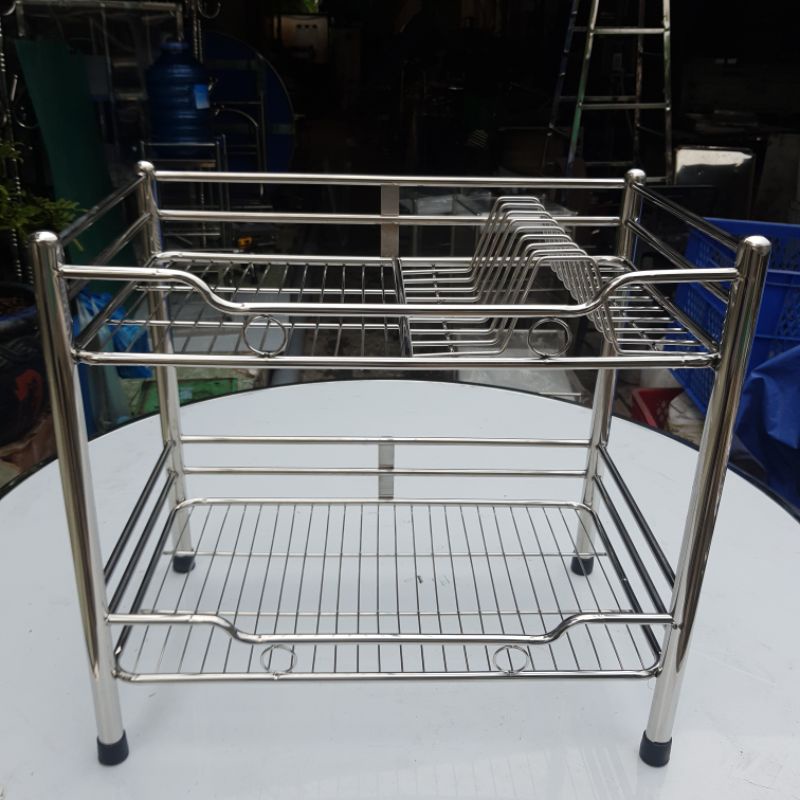 Kệ 2 tầng để chén dĩa inox,  kích thước bề rộng 30cm với nhiều chiều dài khác nhau . Hàng dày và chất lượng