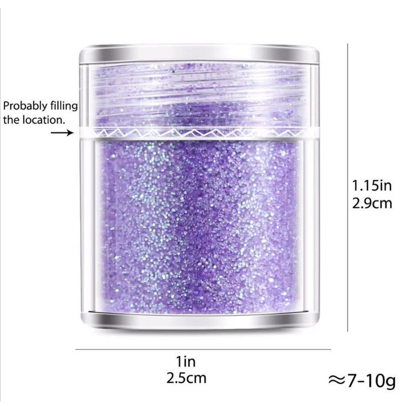 Bộ 4 lọ bột kim tuyến lấp lánh trang trí DIY
