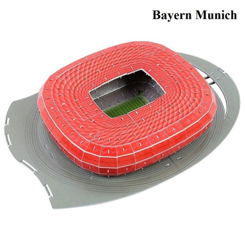 Mô hình sân vận động bóng đá SVĐ Old Trafford,Nou Camp,Stamford Bridge,Milan đồ chơi lắp ghép bóng đá giấy 3D độc đáo