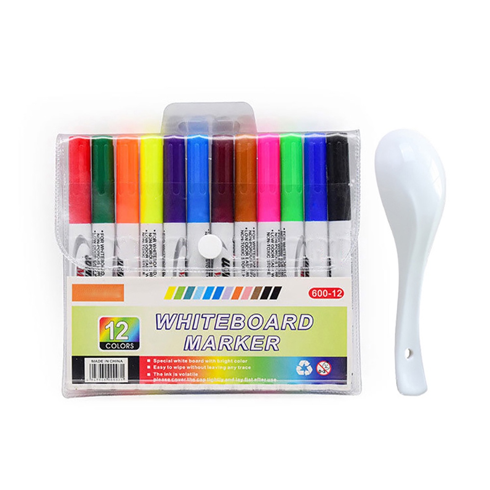 Bộ 12 Bút Vẽ Màu Nước Thần Kì Kèm Muỗng Sứ Tiện Dụng Cho Bé