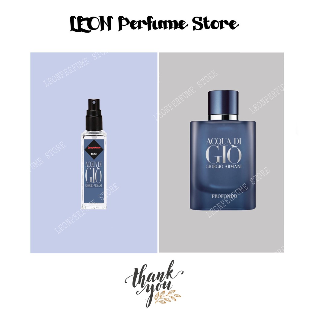 💎LEON💎 Nước hoa dùng thử Giorgio Armani Acqua di Gio Profondo Tester 5ml/10ml