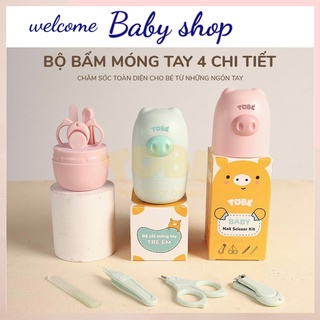 Bộ Bấm Móng Tay 4 Chi Tiết TOBÉ hàng chính hãng cho bé [ hayebabyshop]