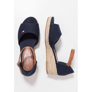 Giày sandal đế cói xuất dư màu xanh