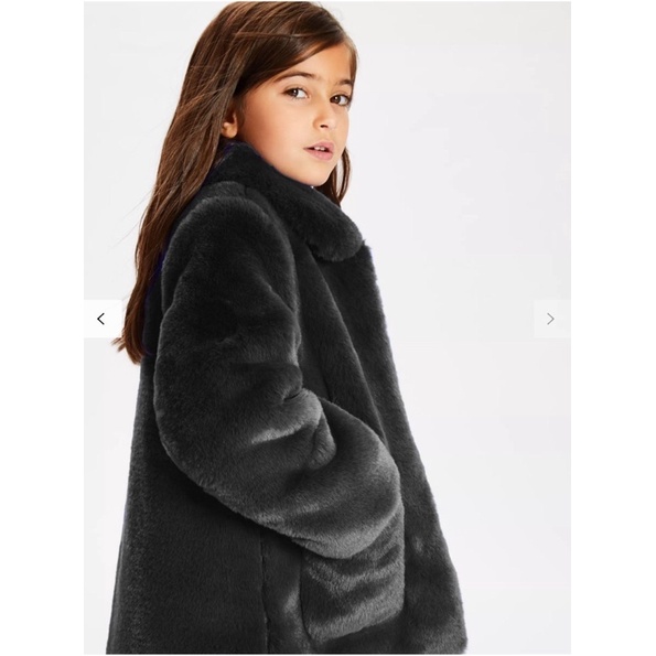 Áo Coat Lông Bé Gái Túi Trước F&amp;F