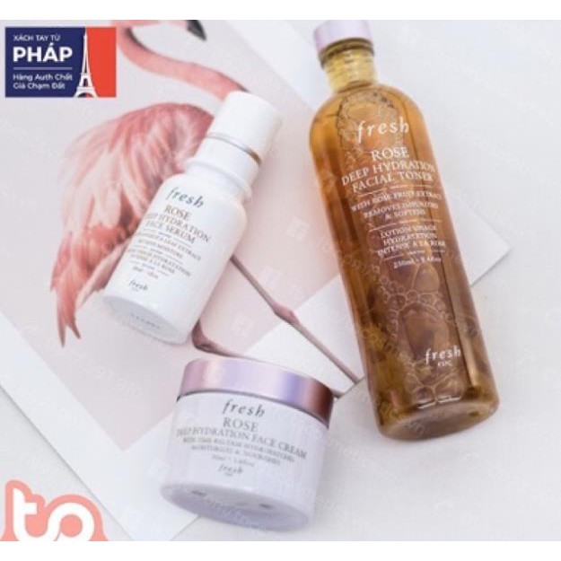 [Bill] Combo set 3 Món dưỡng da chuyên sâu Fresh Travel Exclusive Rose Deep Hydration Skincare Routine