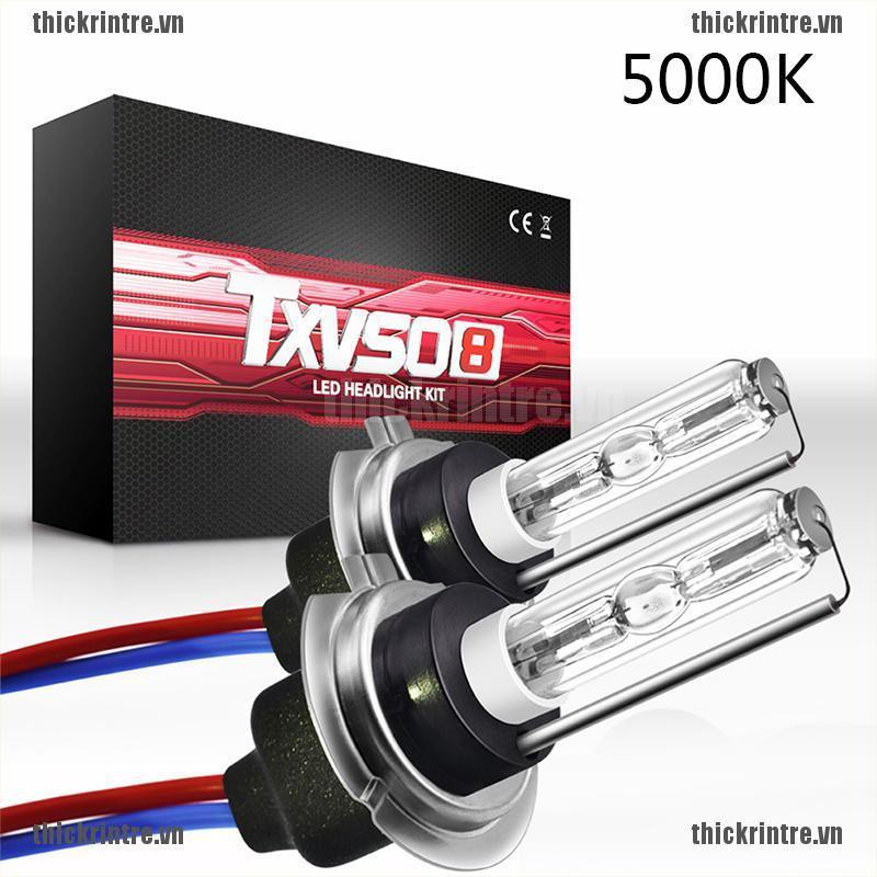 Set 2 Bóng Đèn Pha Xenon H7 HID 55W 12V 5000K 6000K 8000K Chuyên Dụng Cho Xe Hơi