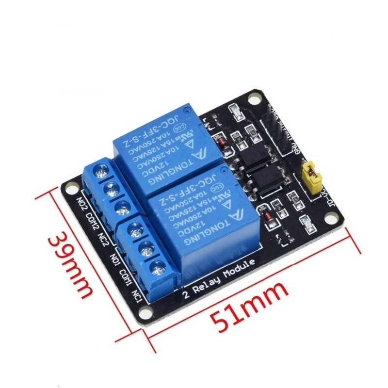 Mô Đun Rơ Le 2 Kênh 12v Cho Arduino