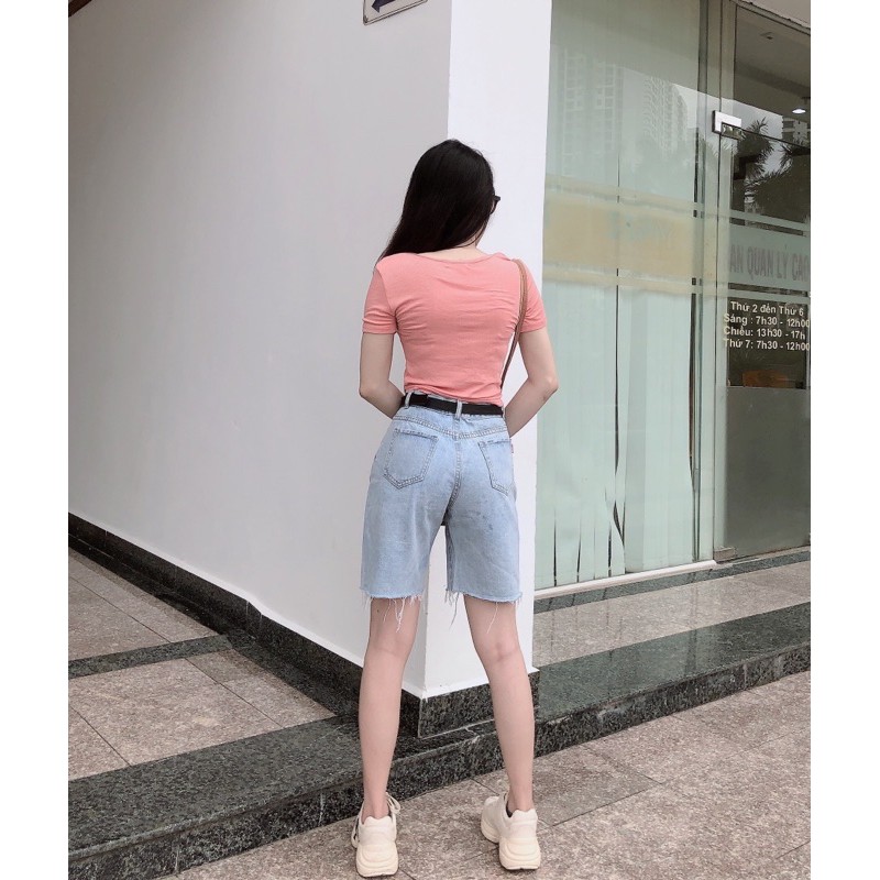 Quần Jeans Ngố Form Ngắn