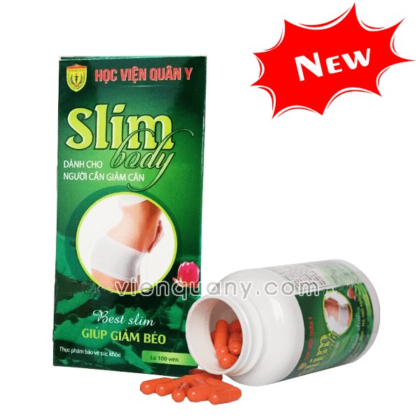 Viên uống Giảm Cân Slim Body Học Viện Quân Y - Hộp 100 Viên