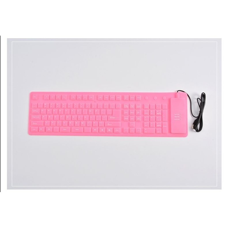 Bàn Phím Silicone Cao Su Mềm Chống Nước 109 Phím Có Thể Gập Lại Cho Laptop Notebook