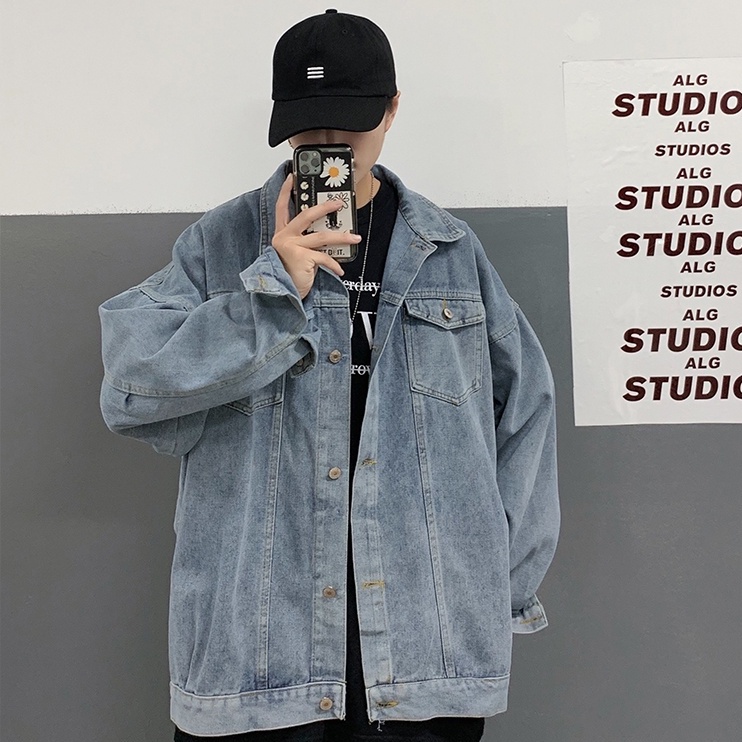 Áo khoác jean denim nam nữ unisex form rộng, áo khoát jacket nam nữ phong cách Hàn Quốc 2022