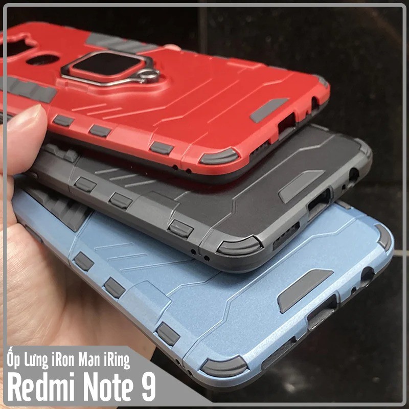 Ốp lưng Xiaomi Redmi Note 9 - Redmi 10X iRON - MAN IRING Nhựa PC cứng viền dẻo chống sốc