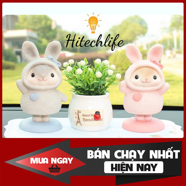 Trang Trí Taplo Ô Tô Set Chuột Bắc Cực Tai Thỏ Trang Trí Xe Hơi, Bàn Làm Việc Bàn Học Cực Xinh - Phụ Kiện Oto Hitechlife