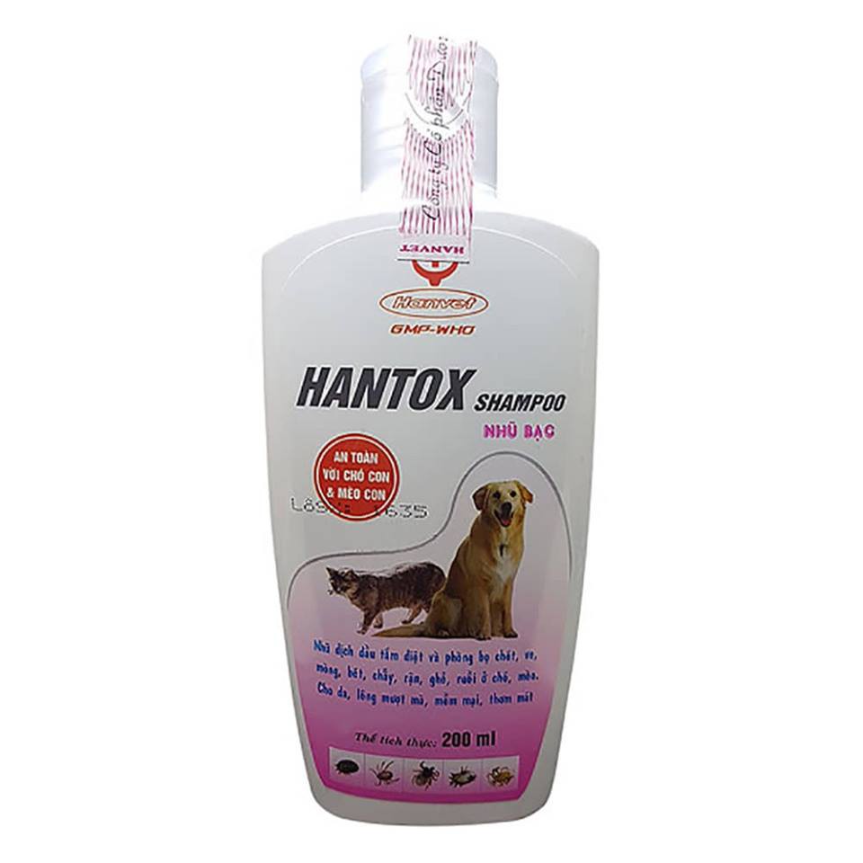 Sữa Tắm Phòng Trị Ve Rận Bọ Chét Chó Mèo Hantox Shampoo