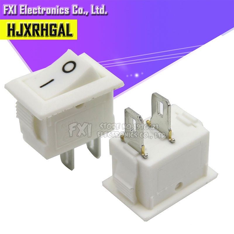 Set 10 Công Tắc Ấn 10x15mm SPST 2Pin 3pin 3A 250V KCD11 10MM * 15MM Cho Tàu Thuyền
