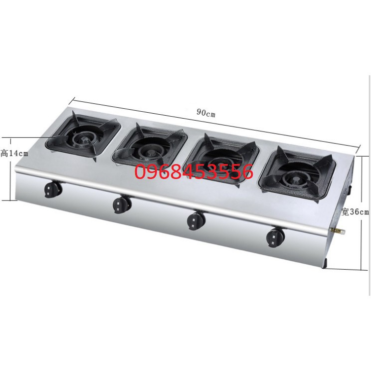 Bếp gas 4 họng - 4 cửa