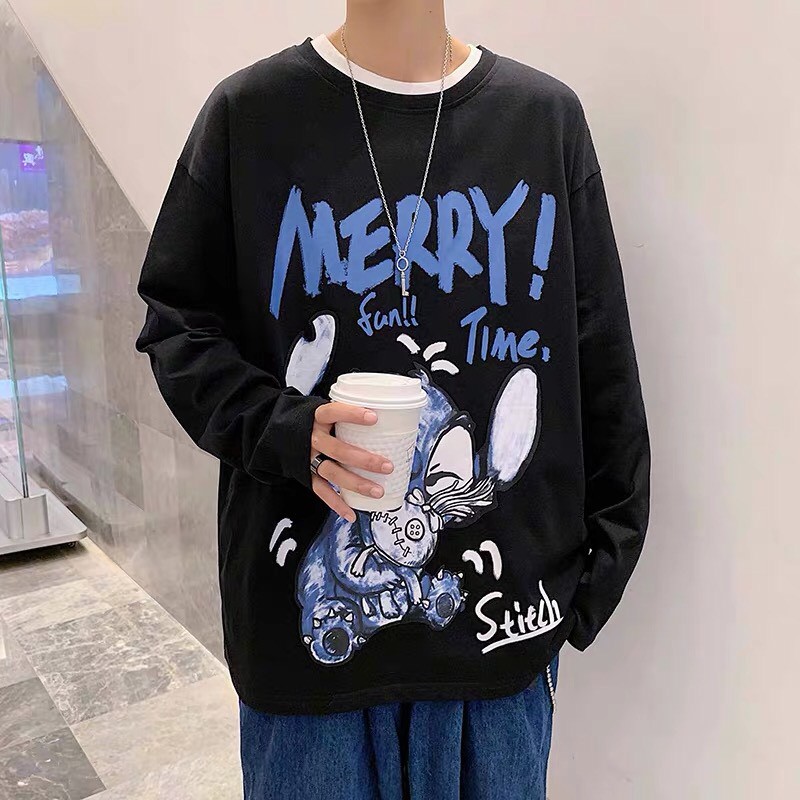  Áo thun tay dài WIND phông unisex form rộng MERRY sweater nam nữ oversize ulzzang | BigBuy360 - bigbuy360.vn
