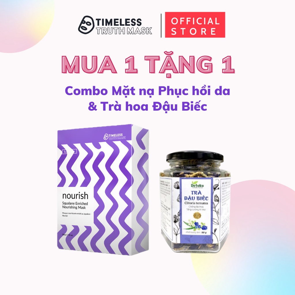 Combo mặt nạ sợi tơ dưỡng trắng collagen Timeless Truth Mask (kèm quà tặng)