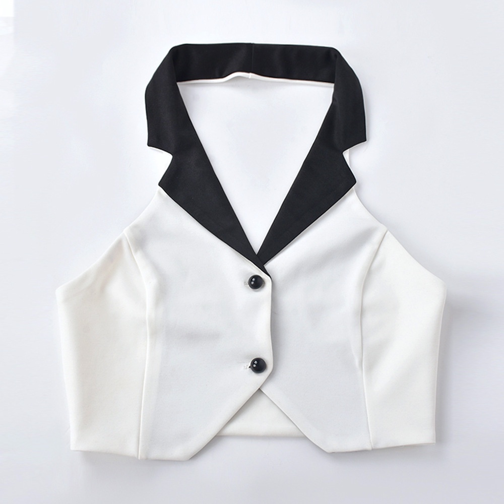 Áo Tank Top Cổ Bẻ Phối Nút Thời Trang Dành Cho Nữ