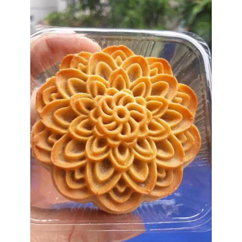 Khuôn trung thu lò xo sen tháp 150g 2 mặt kèm nhấn