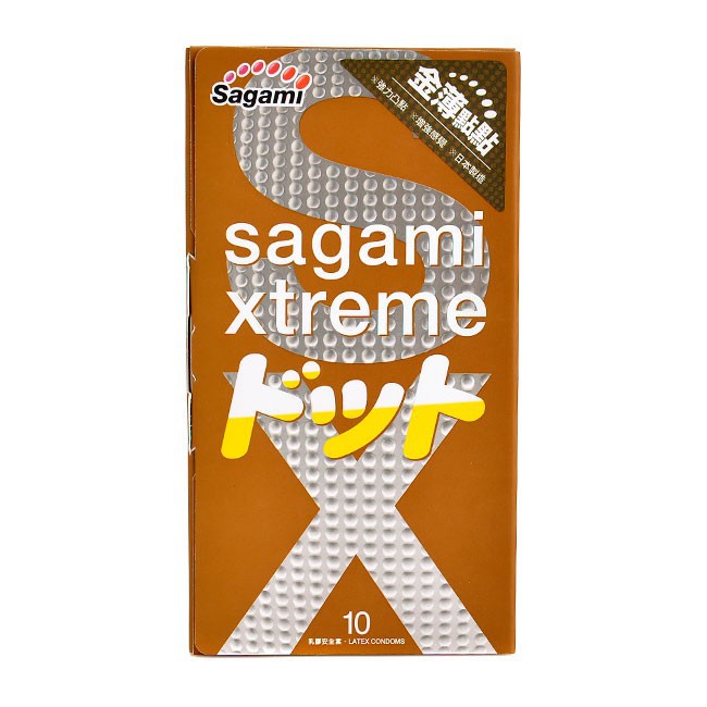 Bao Cao Su Gân Gai vòng thắt- Siêu mỏng Sagami Xtreme Feel Up 10 bao NC 👌