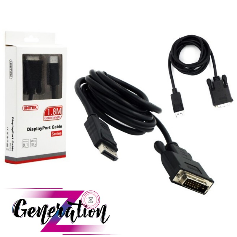 Cáp chuyển Displayport To DVI Unitek (Y-C 5118BA)
