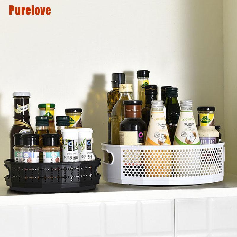 Khay Đựng Gia Vị Bằng Nhựa Xoay 360 Độ Tiện Dụng Cho Nhà Bếp