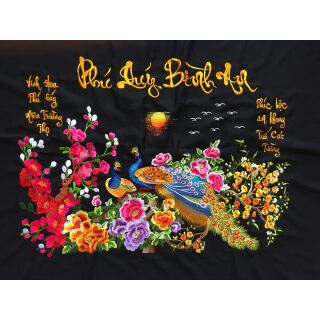 Tranh thêu vi tính thành phẩm chưa khung