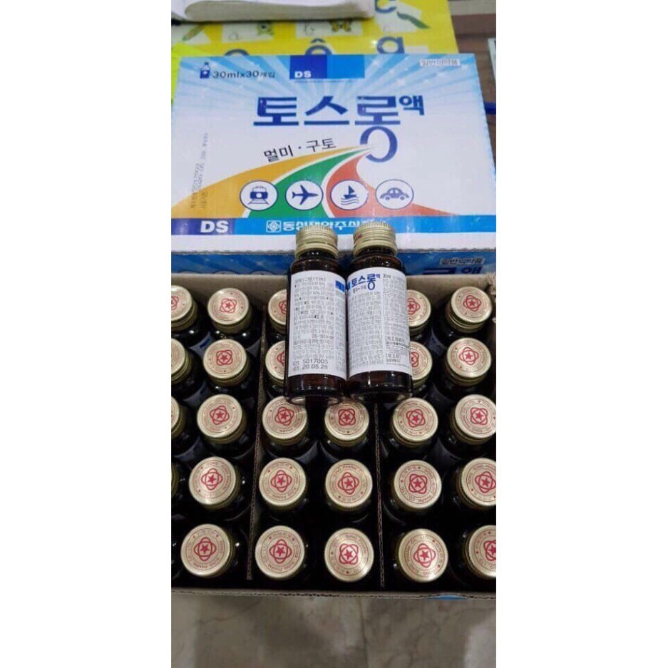 1 HỘP GỒM 30 CHAI NƯỚC CHỐNG SAY TÀU XE HÀN QUỐC