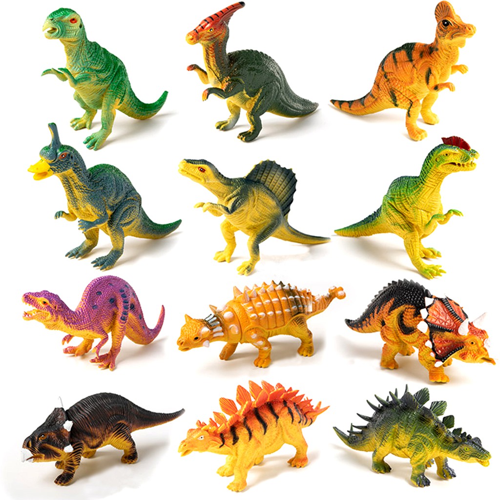 Bộ đồ chơi mô hình thế giới khủng long New4all Dinosaurs Discovery 12 con nhựa PVC an toàn cho bé trên 3 tuổi