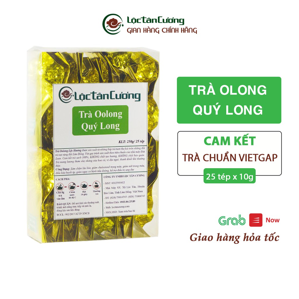 Trà Ô Long Quý Long Lộc Tân Cương Hộp 25 Tép 10g | Trà Olong Cao Cấp