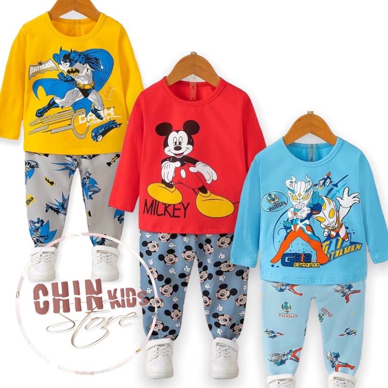 Bộ cotton Quảng Châu cho bé trai bé gái dài tay cao cấp chất siêu đẹp