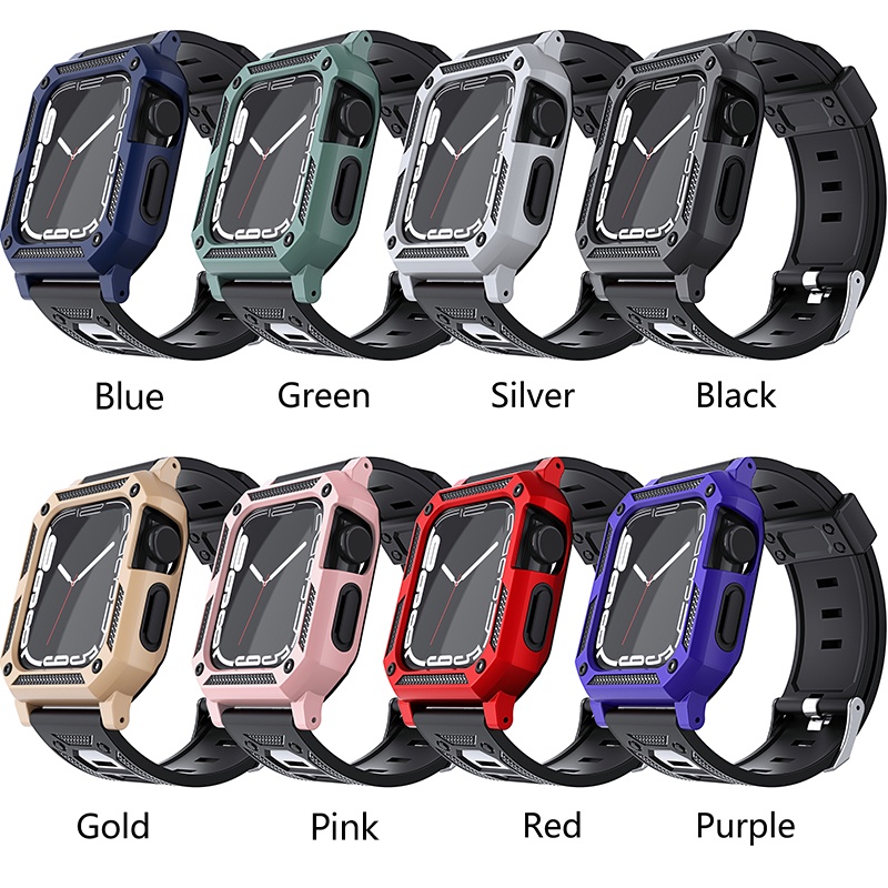 Ốp Bảo Vệ Bằng TPU Silicone Dành Cho Apple Watch 44Mm 45Mm 42Mm 40 / 38Mm iwatch Series 8 7 6 5 4 SE