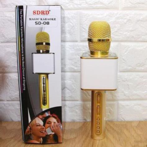 Mic Hát Karaoke Magic SD-08 hàng loại 1, Micro karaoke blutooth âm thanh chuẩn loa to,bảo hành 3 tháng