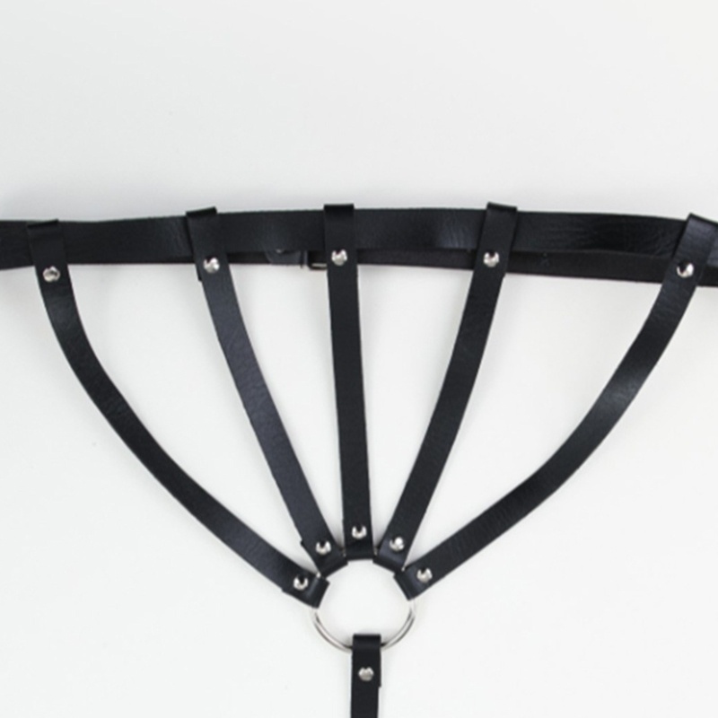 Thắt Lưng Giả Da Phối Lỗ Thời Trang Punk Cho Nữ