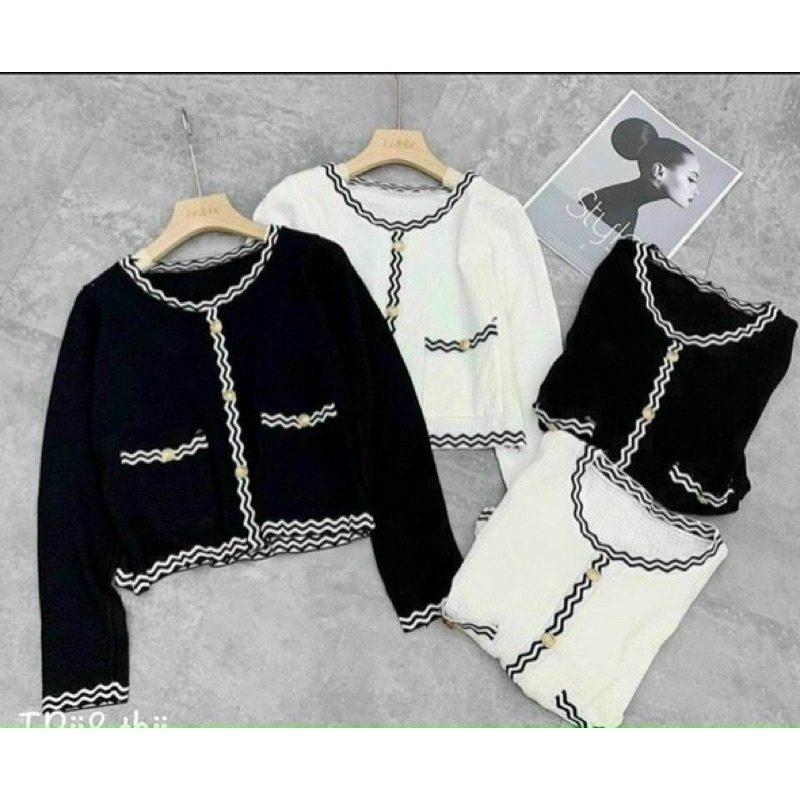 Áo thun gân len tiểu thư nút gài hai túi, viền nổi ⚡️⚡️⚡️SL alohashop91