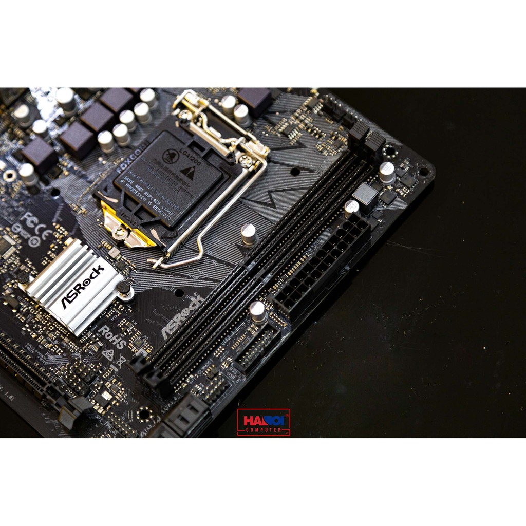 Bo mạch chủ Mainboard ASROCK H410M-HVS (Intel H410, Socket 1200, m-ATX, 2 khe Ram DDR4) - Chính hãng