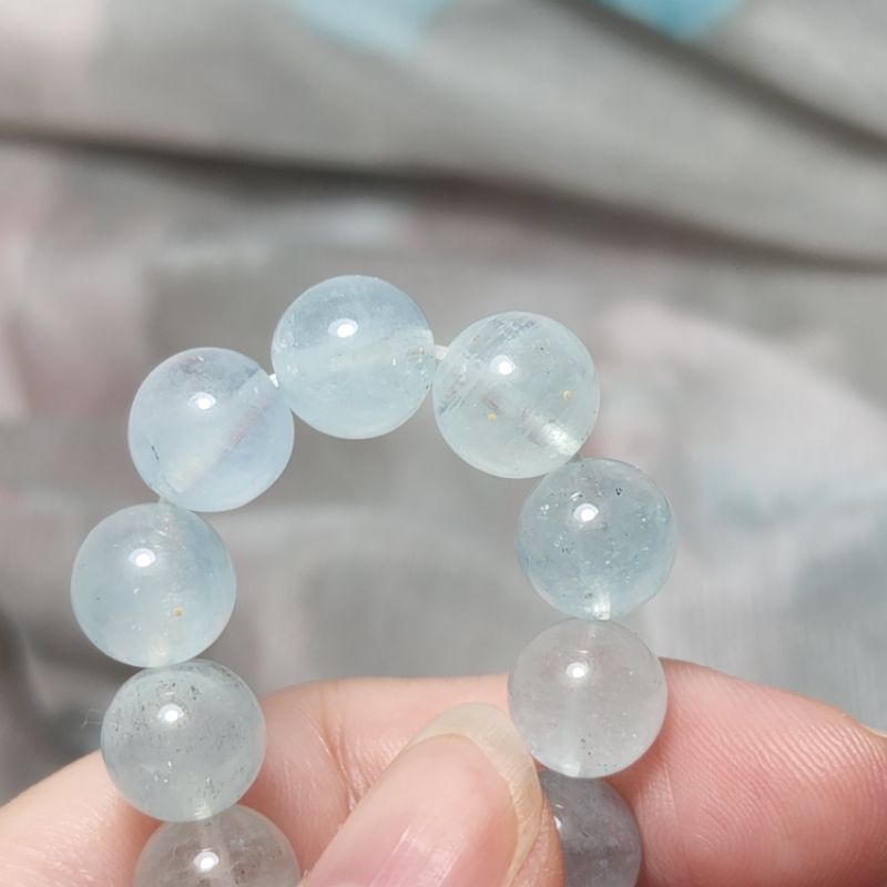 Hạt lẻ đá phong thủy Aqua xanh 8li